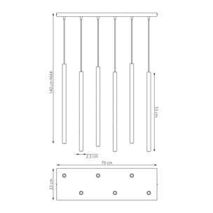 Lampada a sospensione SELTER in acciaio beige
