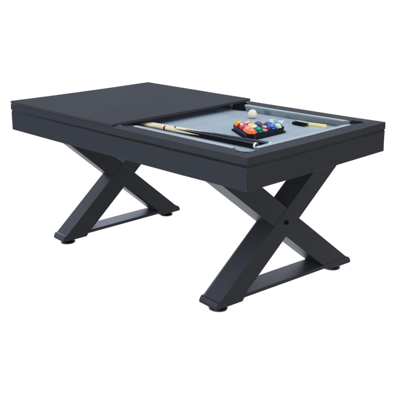 Table multi-jeux, ping-pong et billard en bois noir ARIZONA