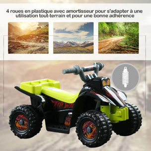 Voiture 4x4 quad électrique multifonctions 65L x 43l x 43H cm enfants +3 ans noir et jaune