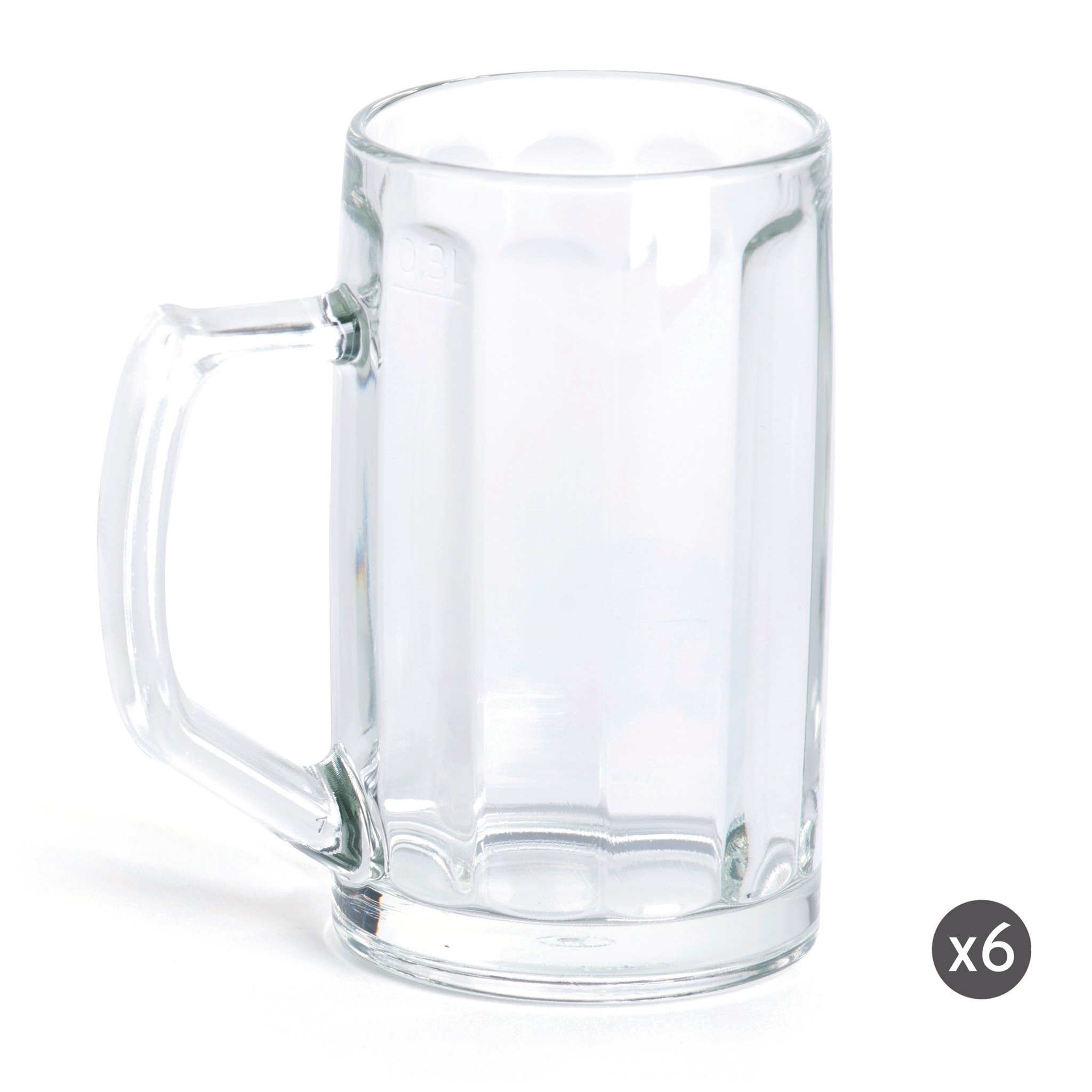 Set 6 Boccali Birra Excelsa – Hannover, Vetro Trasparente 50 cl