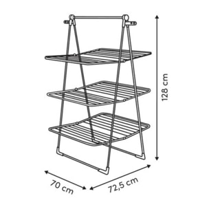 Étendoir à linge Mojave Rectangulaire Gris H128 cm
