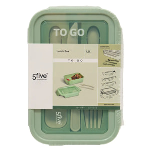 Lunch box rectangulaire 1,2L vert
