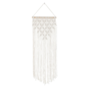 J-Line décoration murale Macrame Long - coton - blanc