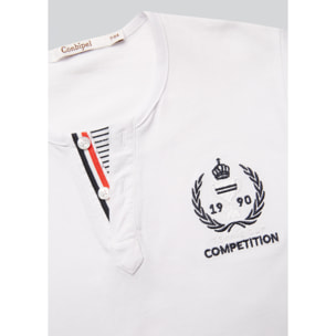 T-SHIRT CONBIPEL BIANCO