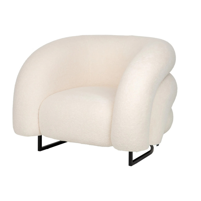 Sillon Boucle Blanco Hanko 89x85x74 Cm