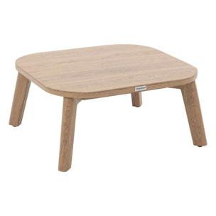 Table basse de jardin rectangulaire "Manissa" effet bois 60 x 55cm en aluminium