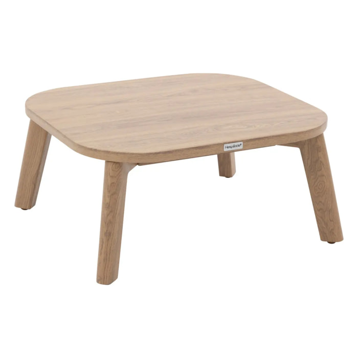 Table basse de jardin rectangulaire "Manissa" effet bois 60 x 55cm en aluminium