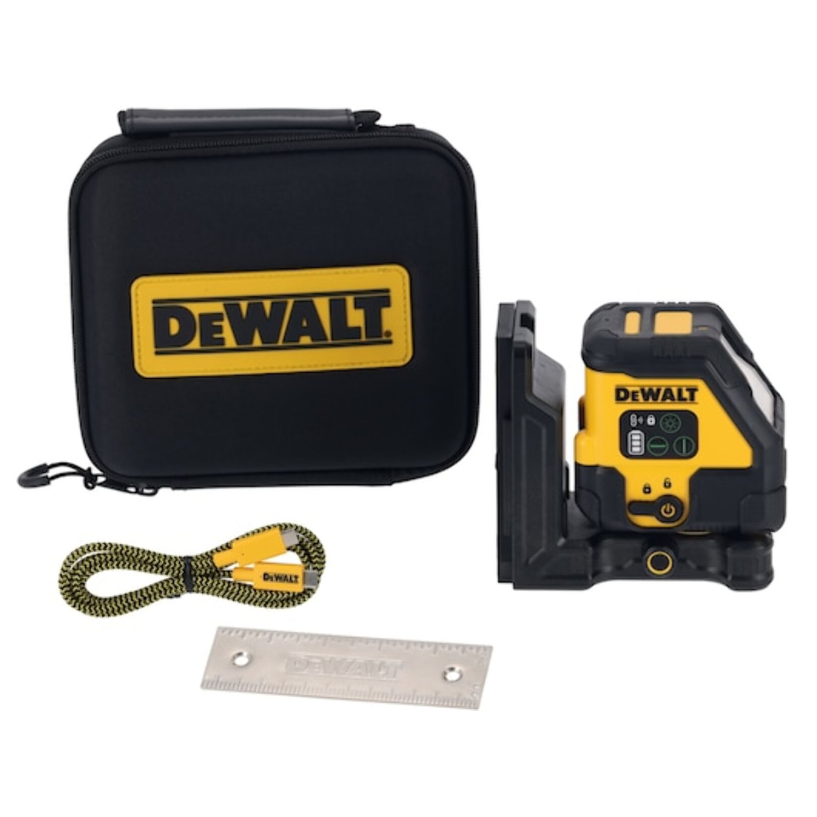 Niveau laser croix - faisceaux verts - usb-c - DEWALT - DCLE14201GB-XJ