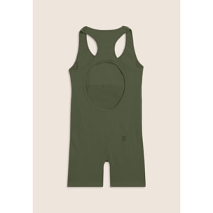 Tuta Jumpsuit Seamless Short con cut-out sulla schiena