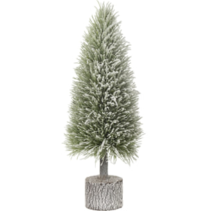 J-Line décoration Sapin De Noël Neige - plastique - vert - medium - LED