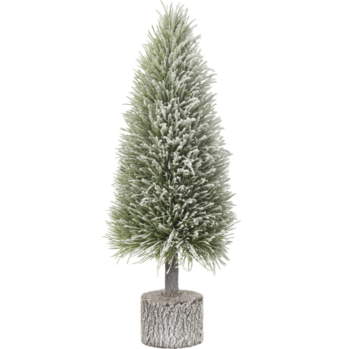 J-Line décoration Sapin De Noël Neige - plastique - vert - medium - LED