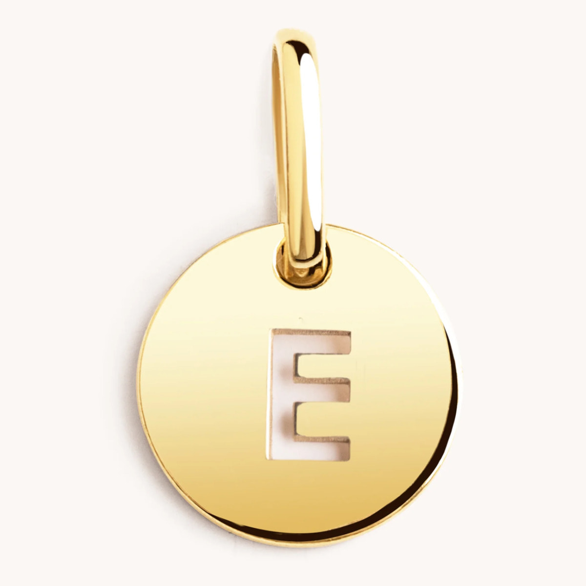 Mini Medallion Letter Plata Baño Oro