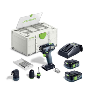 Perceuse-visseuse sans fil TXS 12 2,5-Set - FESTOOL - avec 2 batteries 12V 2.5Ah - accessoires - Systainer - 576874