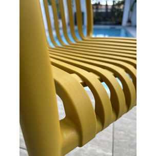 TIAGO - Lot de 2 fauteuils de jardin empilables en Polypropylène