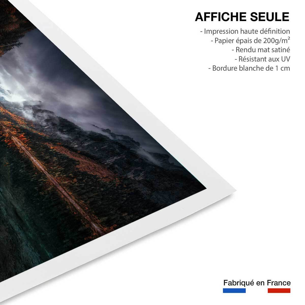 Affiche lacs en Autriche Affiche seule