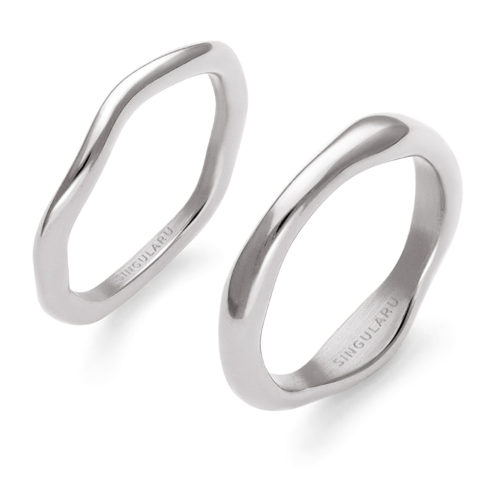 Pack 2 Anillos Nea Acero