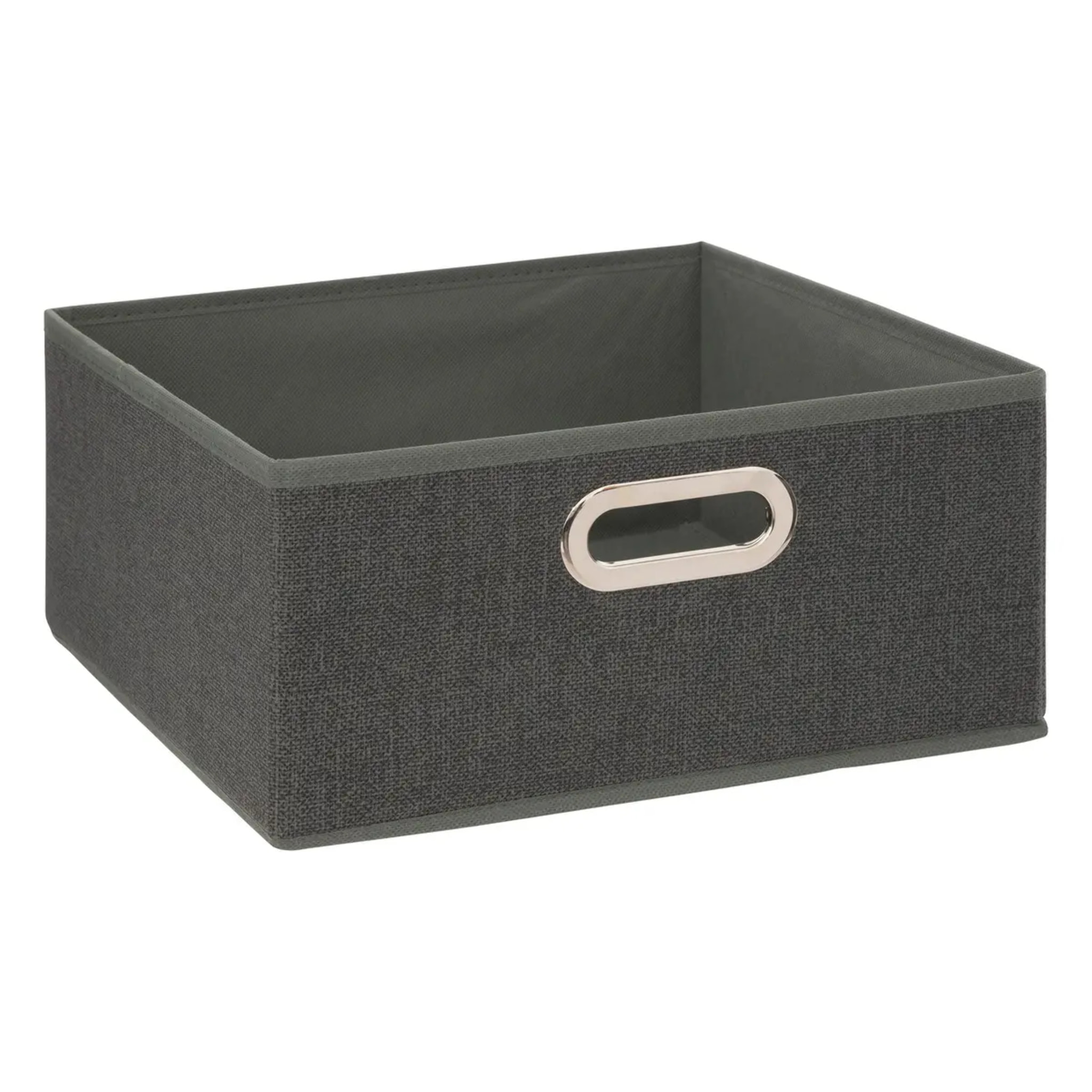 Panier tissu 31x15cm "Mix N' Modul" gris foncé chiné