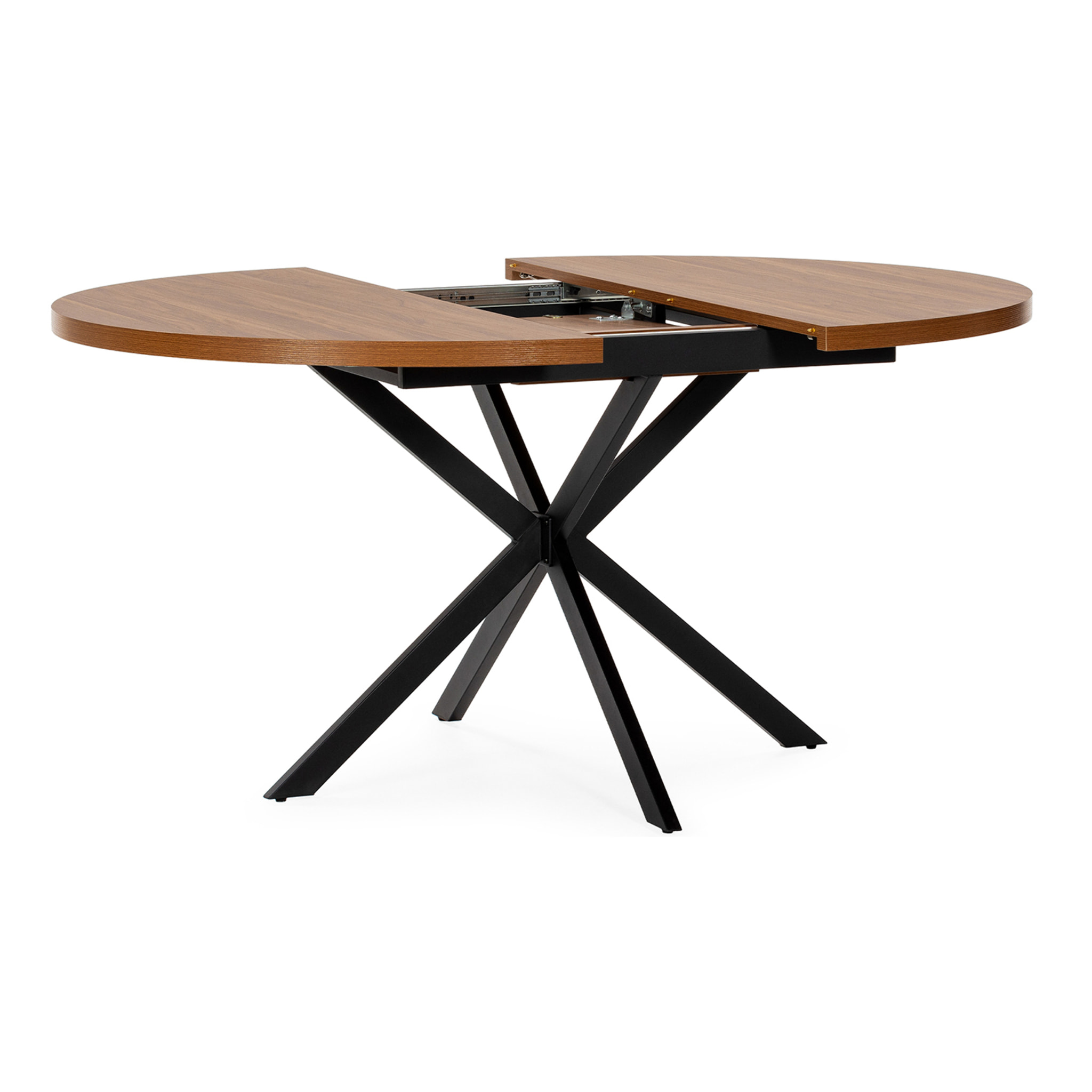 Mesa redonda extensible Murano efecto Nogal, 120-160 cm