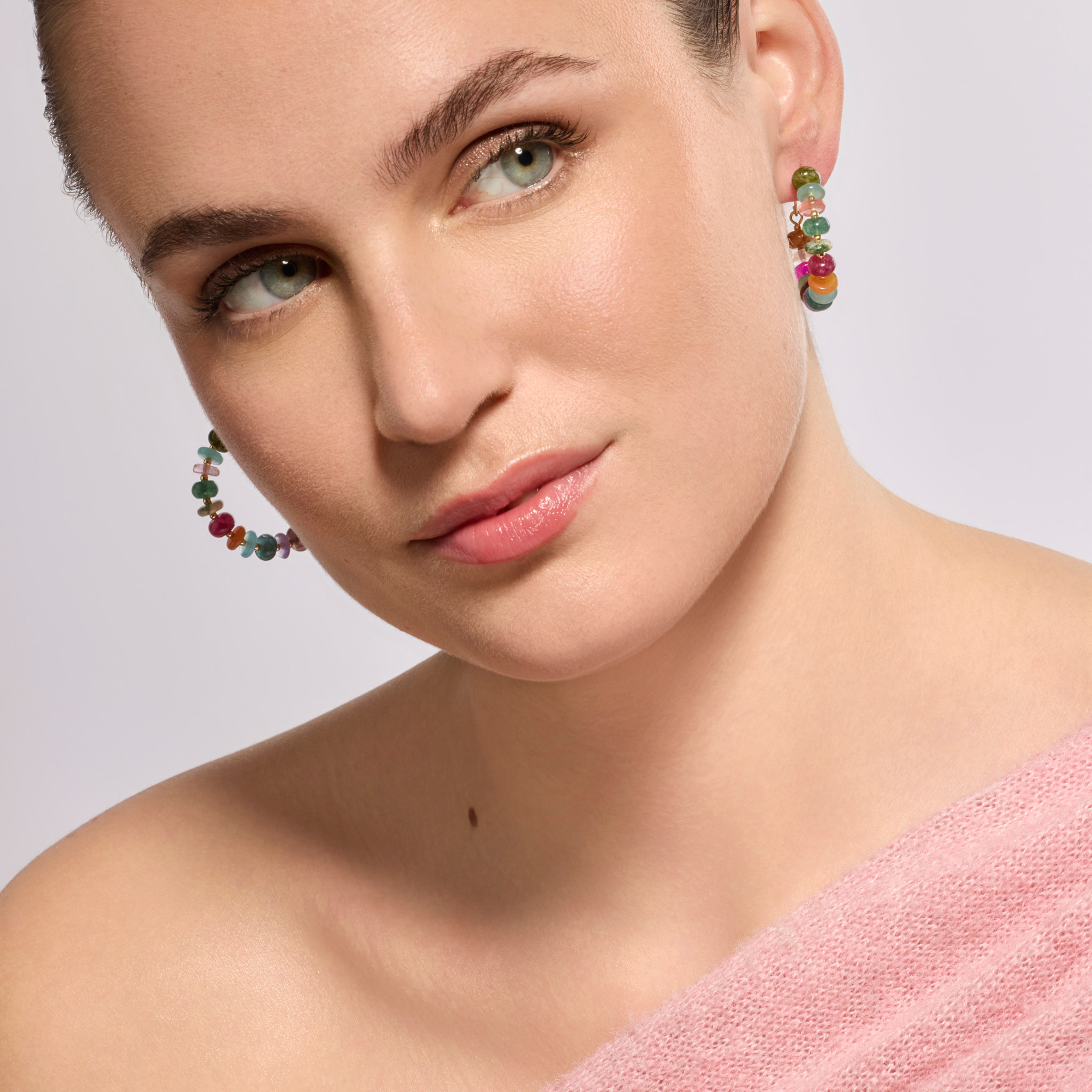 Pendientes Laha acabado oro amarillo 18k