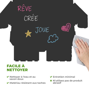 Sticker ardoise tableau noir - stickers muraux adhésif effaçable - SILHOUETTE ROBOT