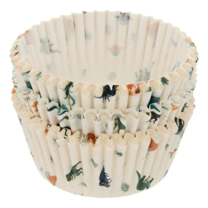 Caissettes papier à muffins Anniversaire D7,5cm blanc