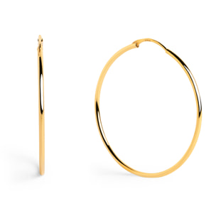 Orecchino Ana L Argento Placcato Oro