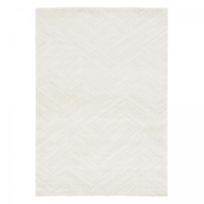 Tapis salon et chambre tissé motif faux uni NIMI