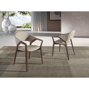 Silla de polipiel tapizada 57x58x80cm