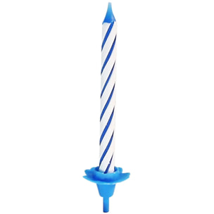 2 Lots de chacun 24 bougies d'anniversaire et 12 bobèches Fackelmann Rio Party