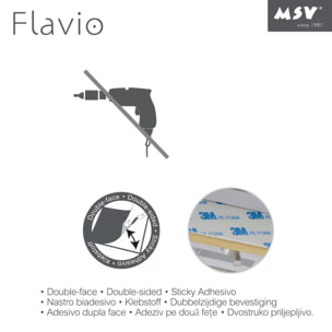 Crochet mural FLAVIO bambou & acier MSV