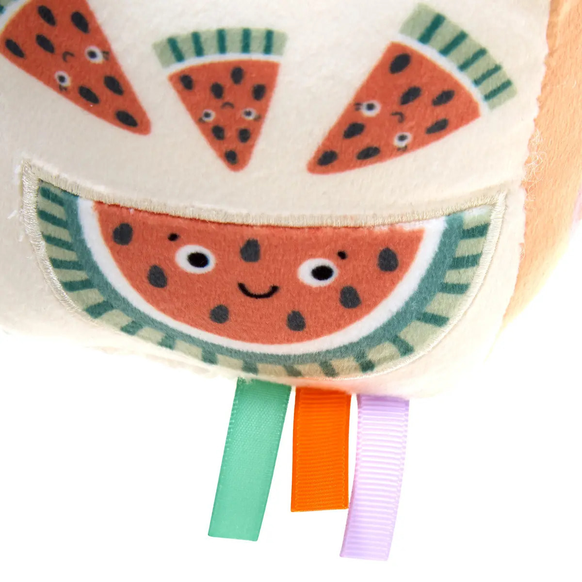 Cube tissu d'activités Noa thème fruit 13,5x13,5cm multicolore