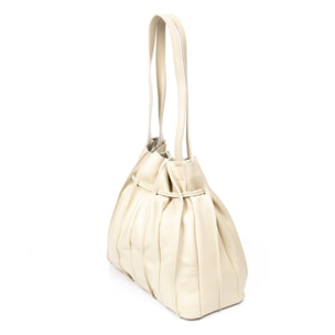 Albiolo borsa a spalla da donna. Pelle autentica finitura Dollaro.