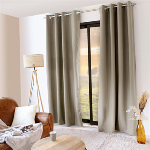 Rideau thermique en microfibre doublée - Naturel