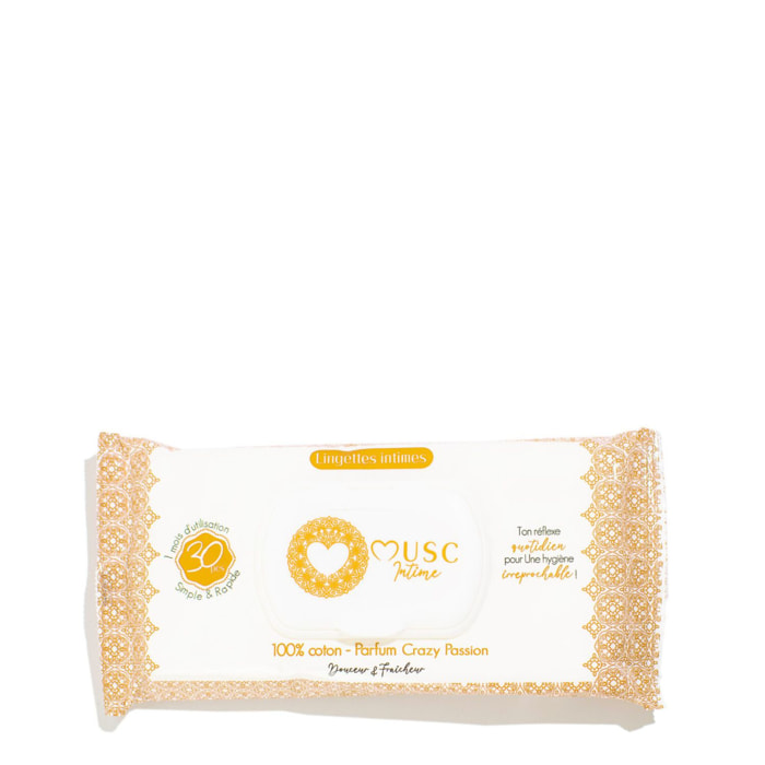 Crazy Passion - Lingettes Intimes 30 unités