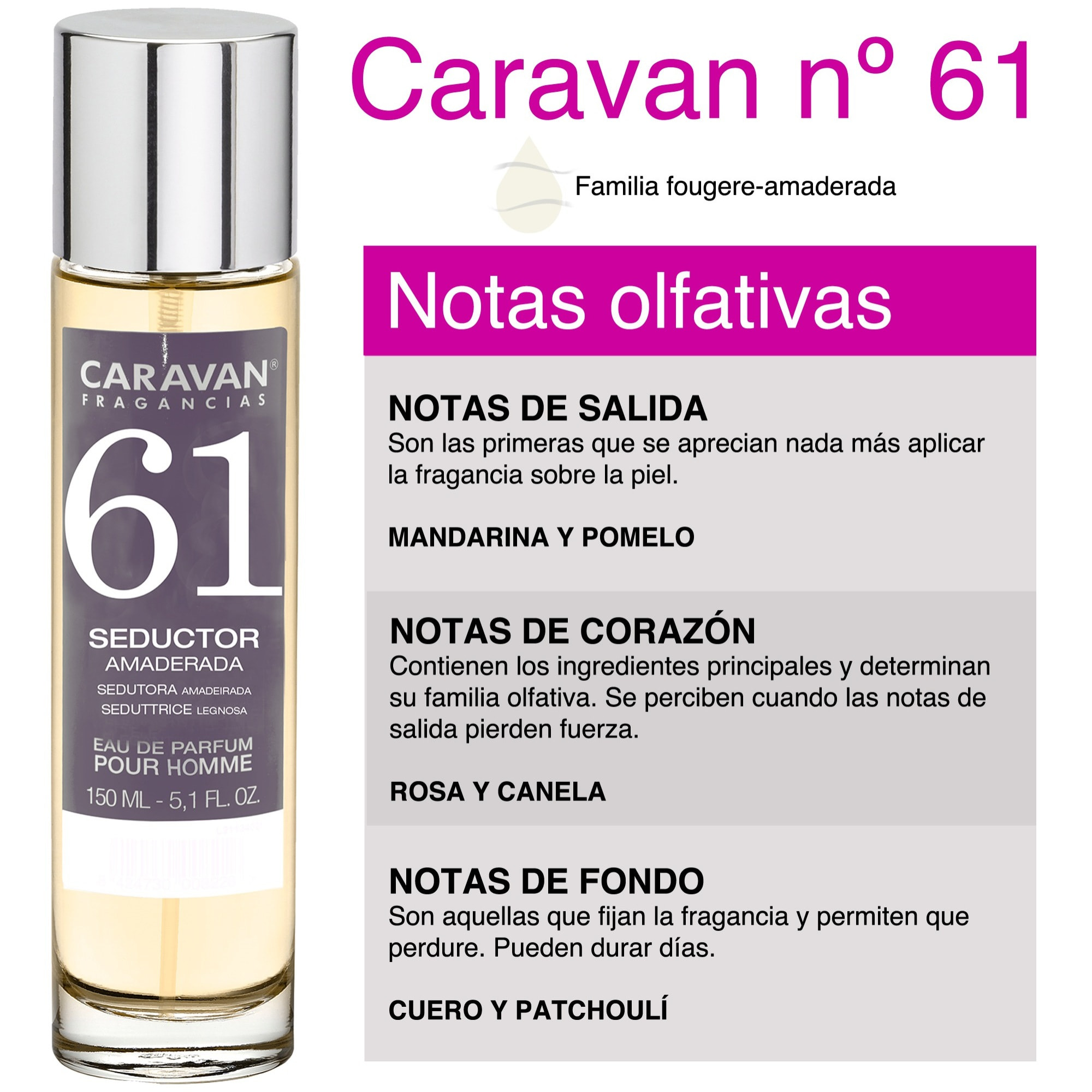 3x caravan perfume de hombre (2)nº66 nº61 - 150ml.