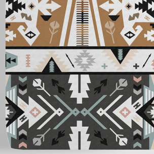 Carta da Parati Azteca Tribale effetto Tappeto Bianca e Nera