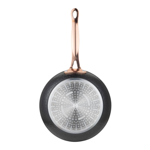 Juego de 2 Sartenes Ø20Ø24cm aluminio forjado Negro mate Copper Bergner