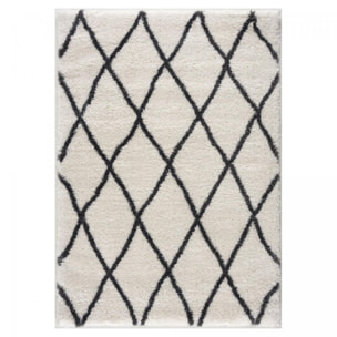 Tapis Shaggy longues mêches et aux motifs traditionnels Berbères