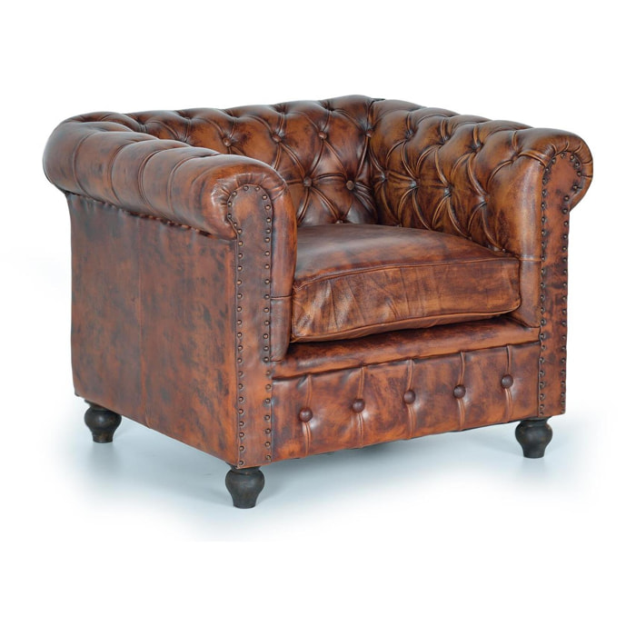 Sillón chester - piel - 72x96x86cm