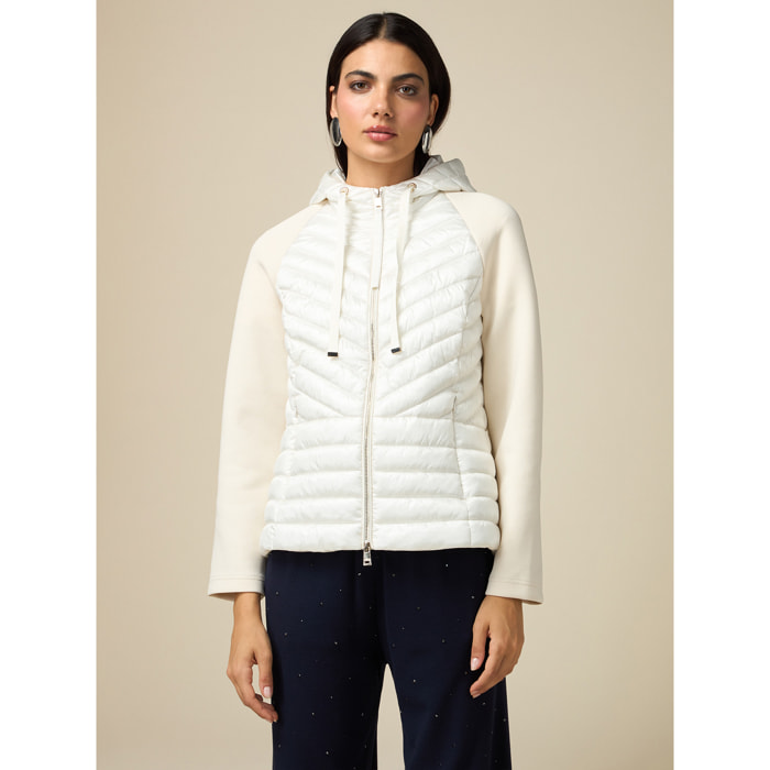 Oltre - Piumino lightweight combinato - Bianco