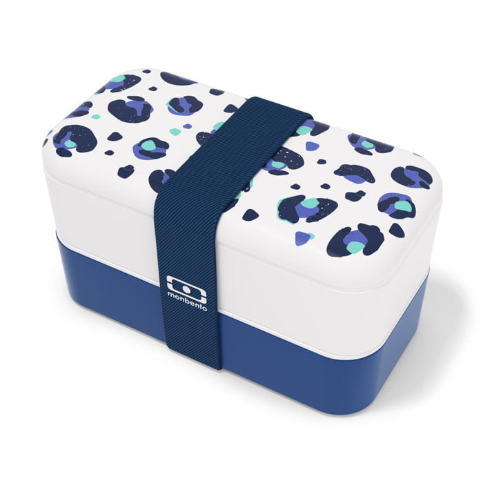Lunch box 2 compartiments Original 1L Made in France bleu Léopard