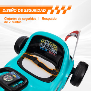 Kart Eléctrico para Niños de +3 Años Kart Eléctrico 6 V con Música Luz Bocina Cinturón de Seguridad Go Kart Carga 50 kg Azul