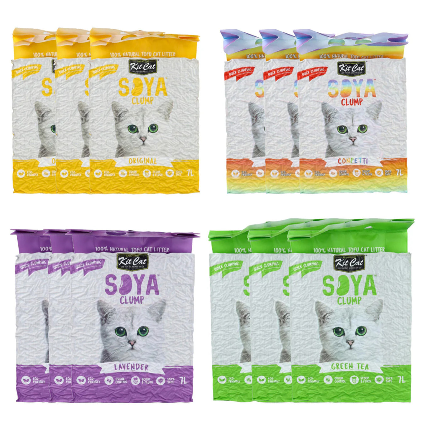 Pack Mix Discovery Box Maxi 12x7L Arenas Vegetales para gatos