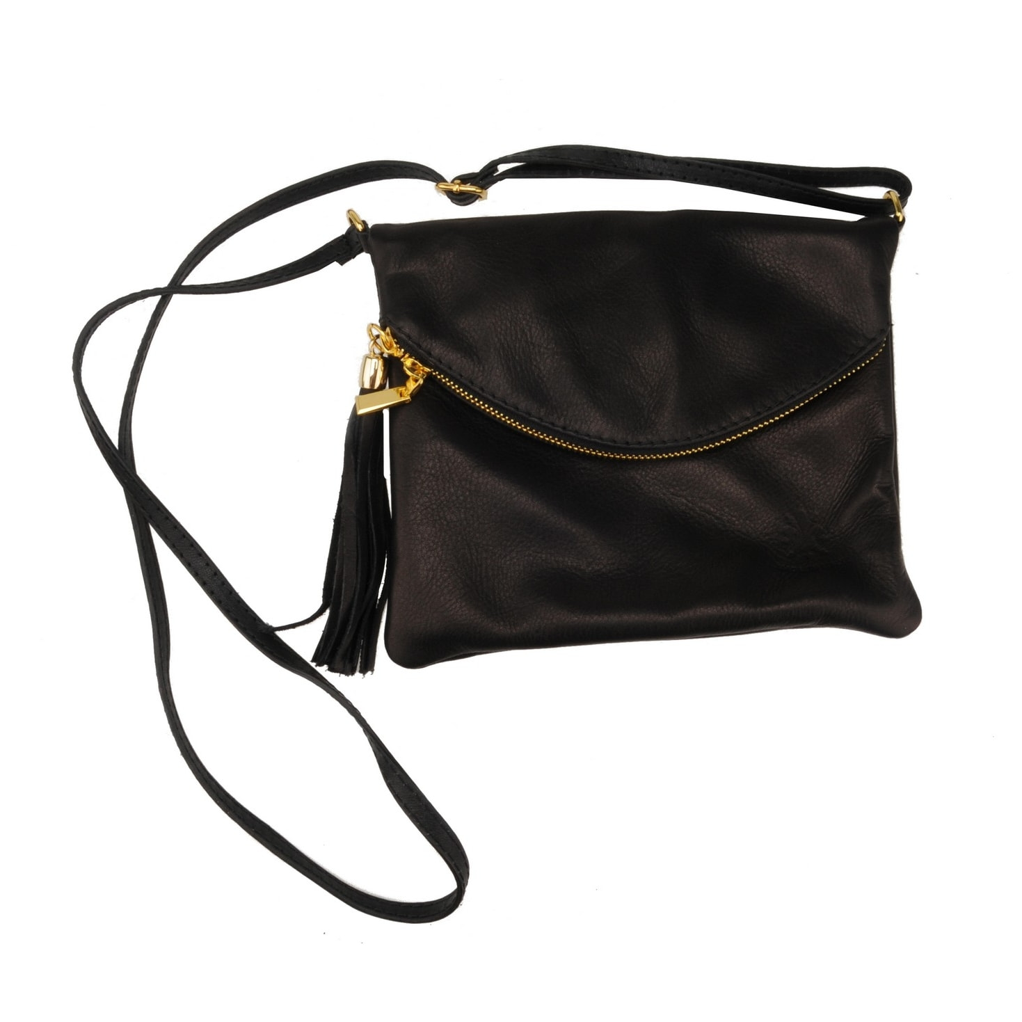 Borse Donna colore Nero-in pelle Made in Italy 18x20x2cm