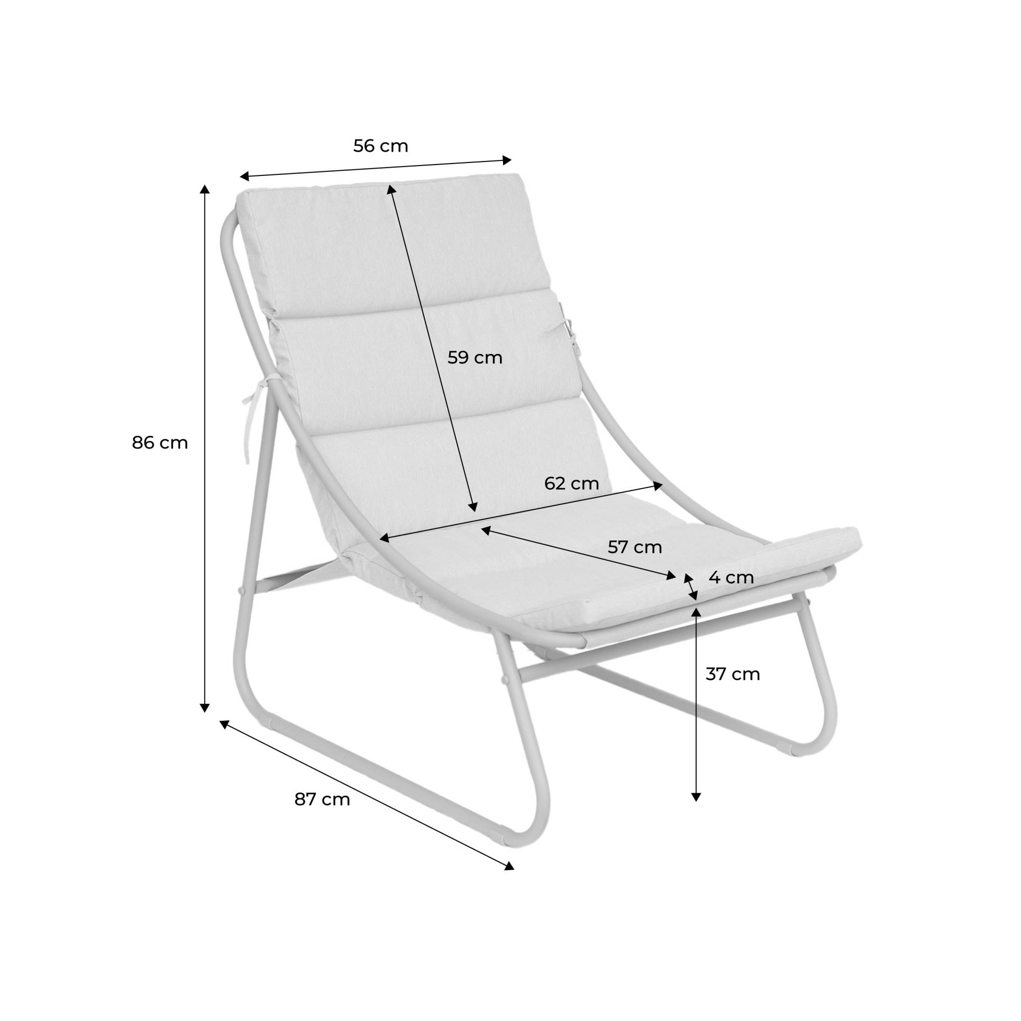 Fauteuil relax acier (lot de 2) EDENA