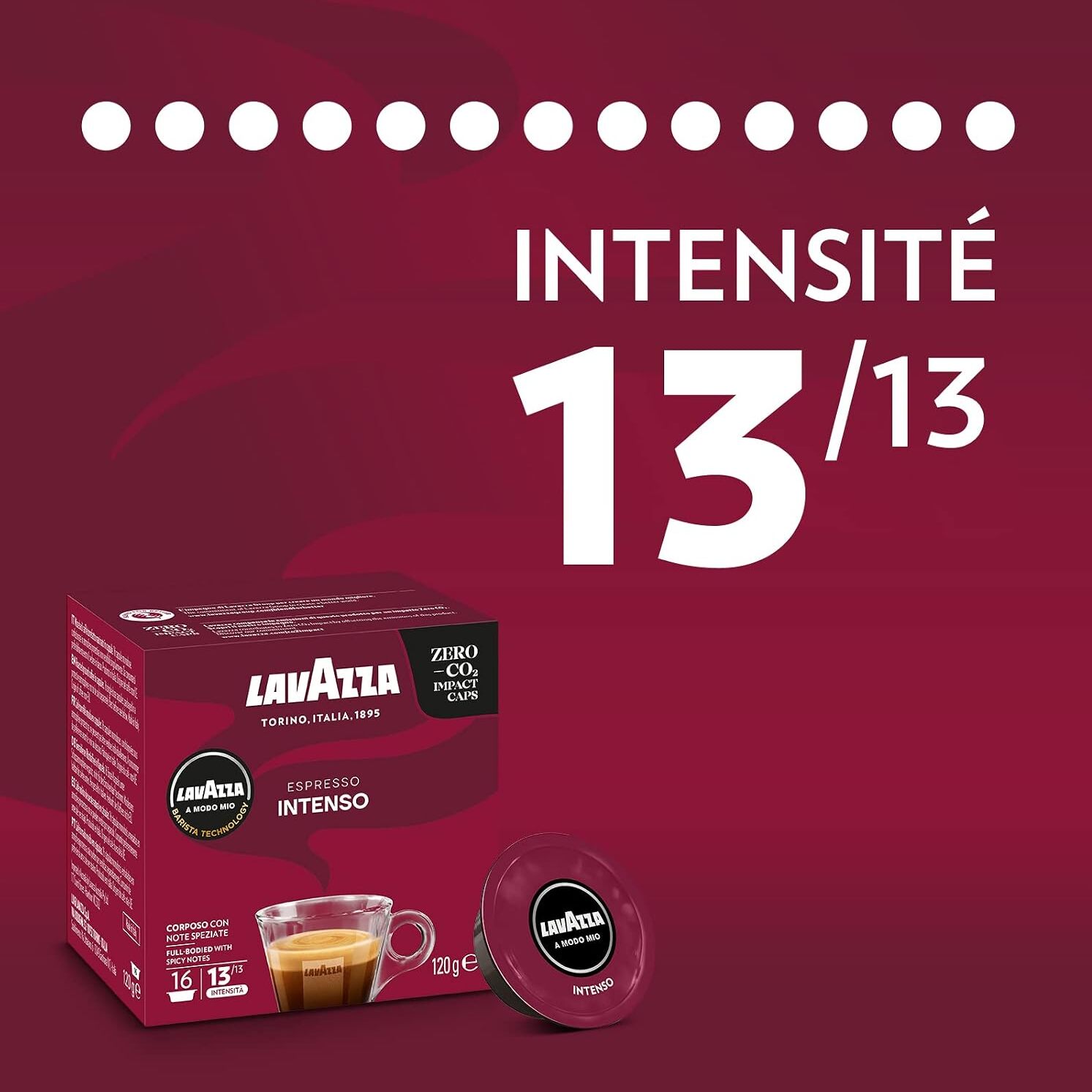 Café Capsules compatibles A Modo Mio Espresso Intenso x180