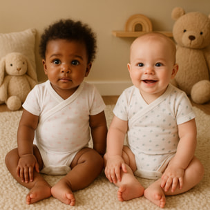 Pack 4 Body Cruzado Manga Corta