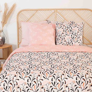 Parure Housse De Couette 3pcs 100% Satin De Coton Bio 78fils Joy