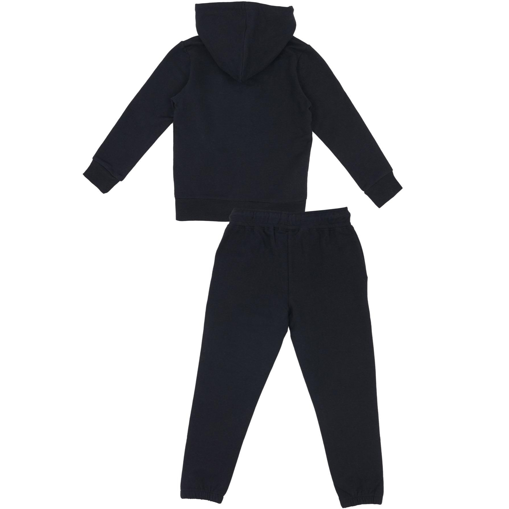 Tuta da bambina con cappuccio e full zip Basic