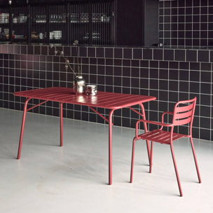 Table de jardin pliante métal 6 places AMÉLIA